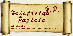Hristoslav Pajičić vizit kartica